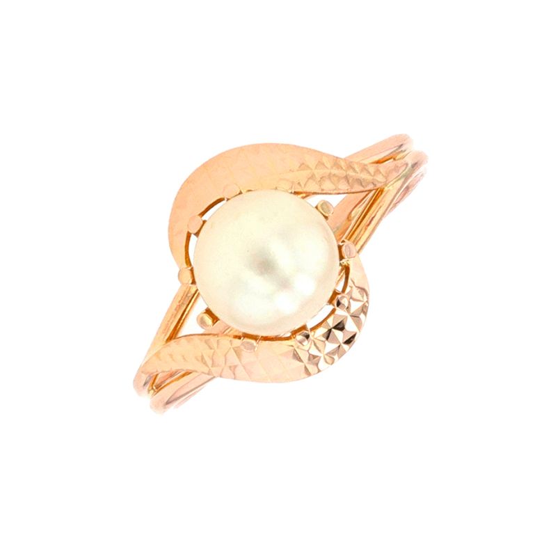 Bague vintage perle de culture or jaune 3.14g Comme neuf -  reconditionné disponible sur Gemme Les Bijoux